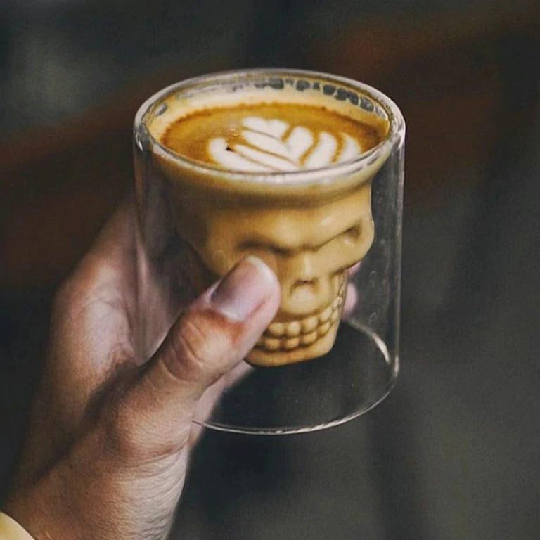 Skull Wine Glass Mug Latte Coffee Whiskey Transparent Glass Cup Vodka Drinking Bar Club Wine Glass Shot Transparent Crystal Skull Head Glass Cup For Whiskey Wine Vodka Bar Club Beer Wine Glass