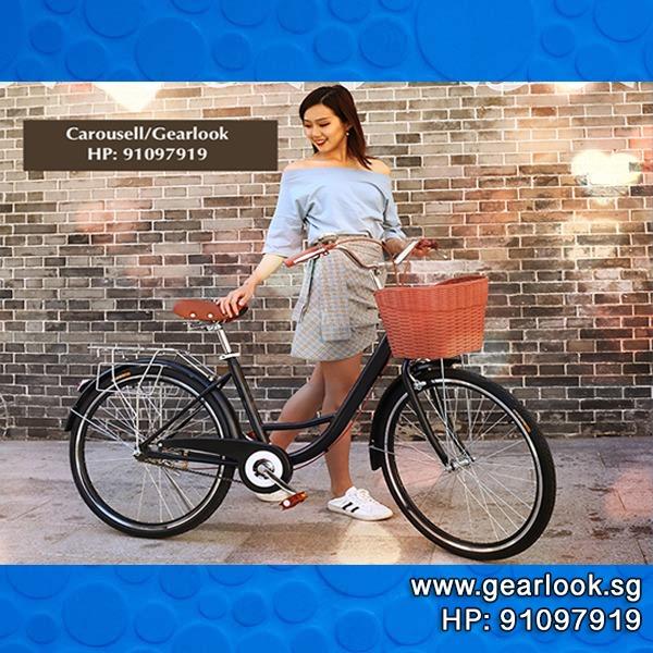 women's traditional bike with basket