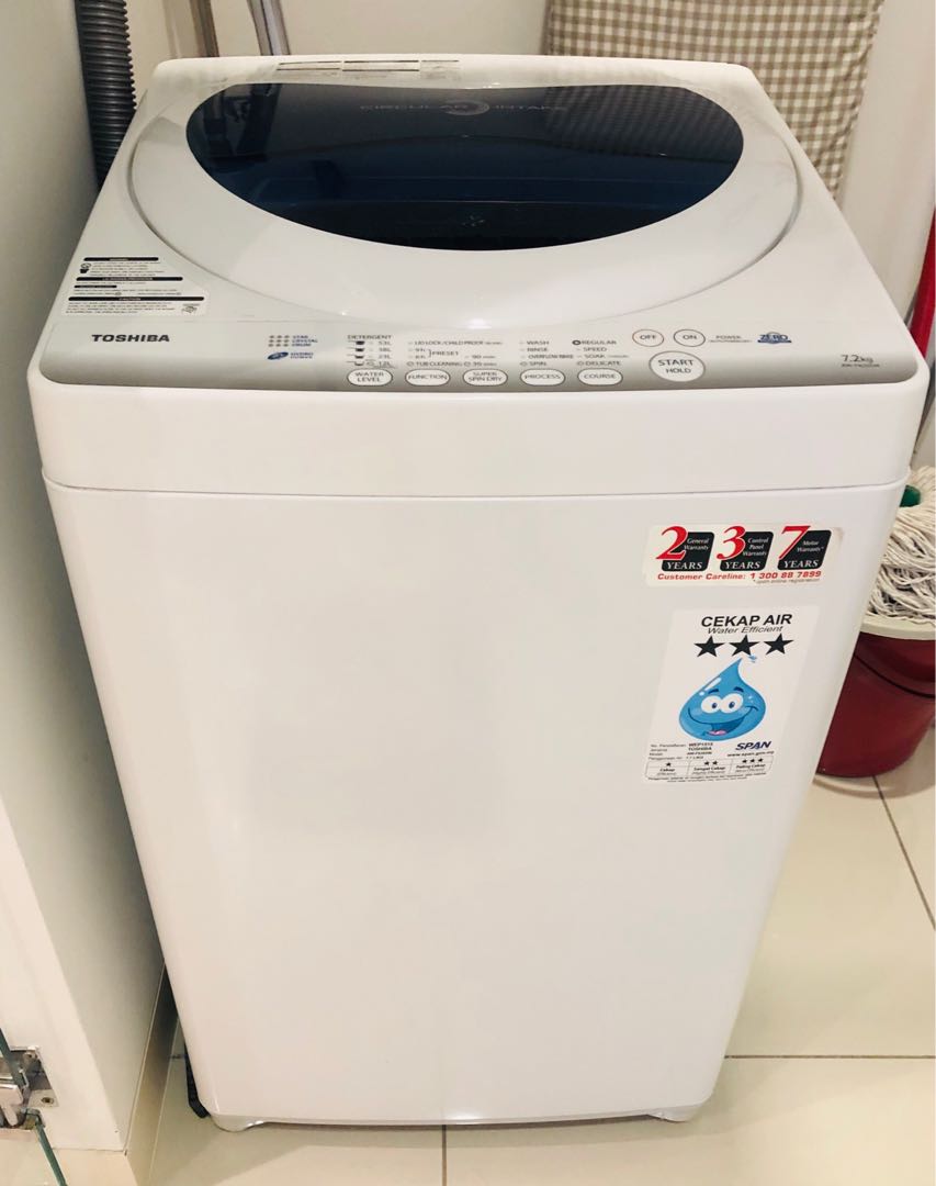 Toshiba 7.2kg TOP loading washing machine/ almost brand new!, TV & Home