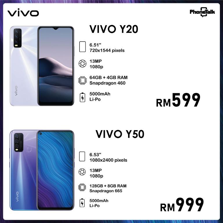 Vivo Y20 Y50 Ready Stock Original 1 Year Warranty By Vivo Malaysia Mobile Phones Tablets Android Phones Others On Carousell