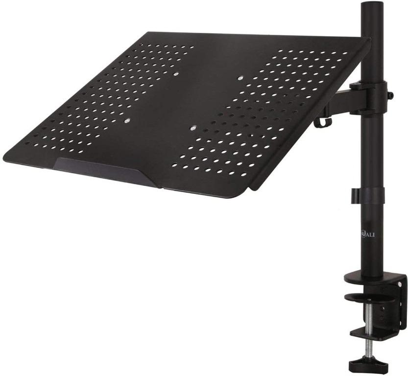 Wali Laptop Tray Desk Mount For 1 Laptop Notebook Up To 17 Inch Fully Adjustable 22 Lbs Capacity With Vented Cooling Platform Stand M00lp Electronics Computer Parts Accessories On Carousell