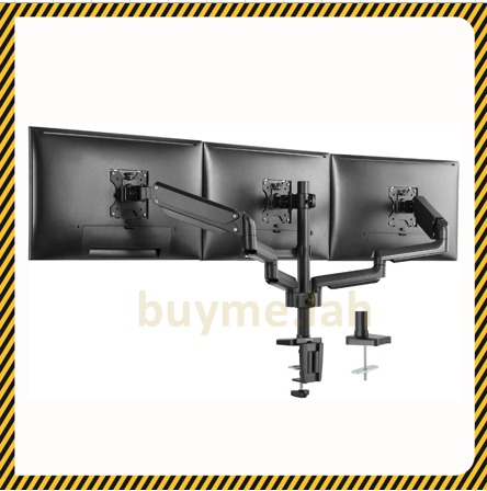 WALI Premium Triple LCD Monitor Desk Mount Fully Adjustable Gas