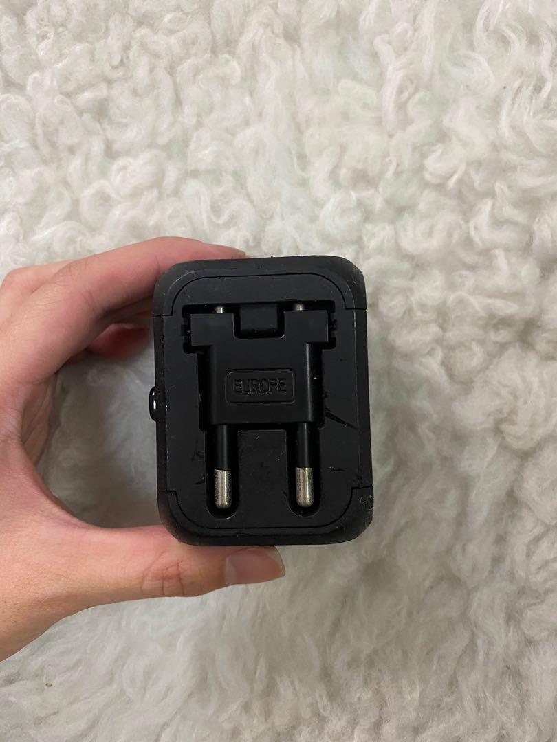 Wanderskye Travel Adaptor (Category: Cables & Adaptors) located in Quezon City. Submitted by mdluxury (Listing ID 1040027585, Image 2). Description: Bought at Wanderskye store for 1595php. -Compact cube design. - Comes in 3 vibrant colorways so that it will be hard to misplace. - Includes 2 high power USB ports. - Single plug safety feature. - Built-in safety shutter. - Replaceable fuse. - LED power indicator..