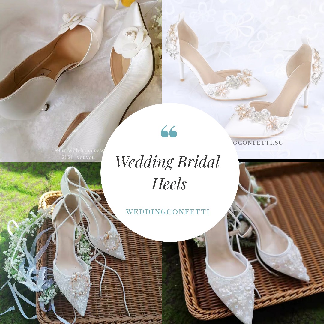 Elegant bridal shoes top