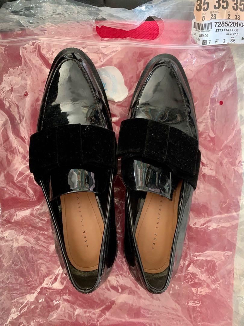 ZARA black chic loafers for SALE