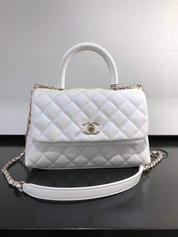 CHANEL 20K and 19K IRIDESCENT WHITE COCO HANDLE COMPARISON 