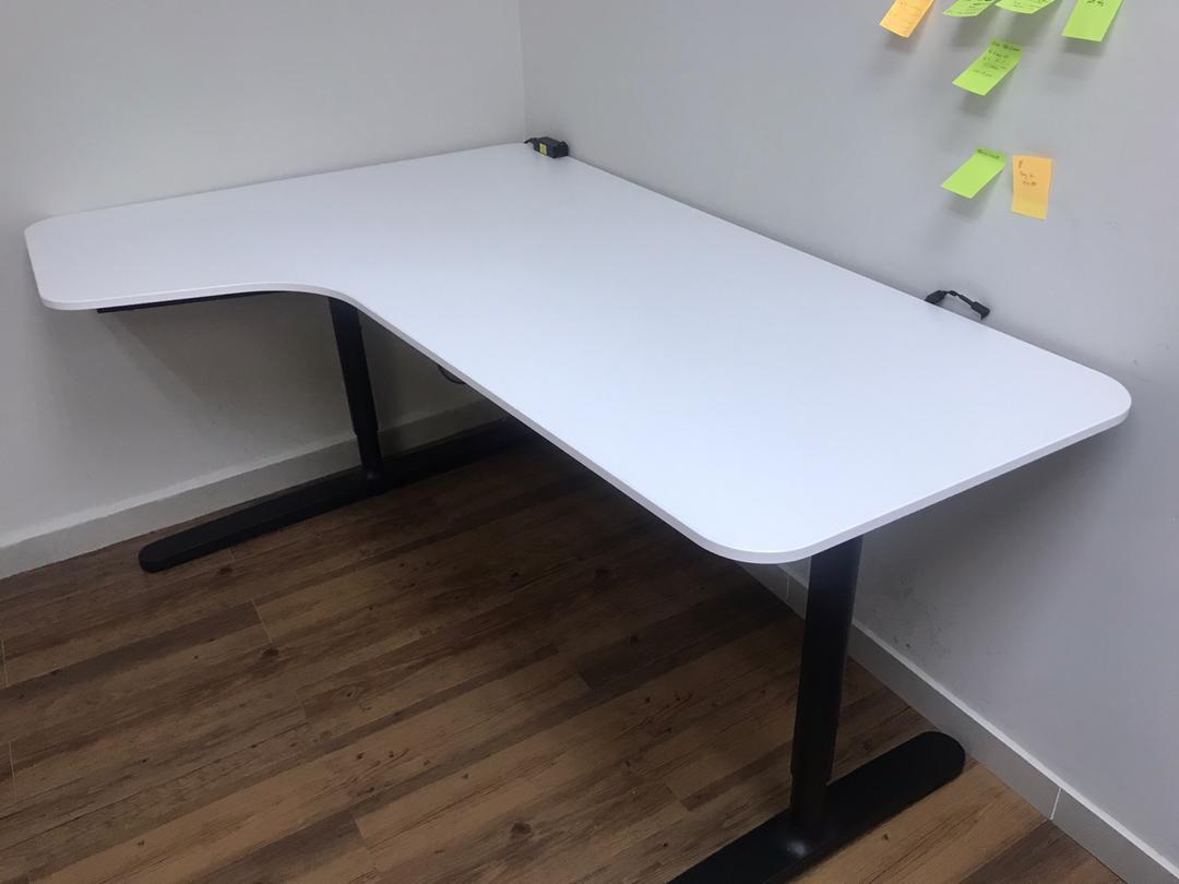 BEKANT Corner Deskleft, White/black, 63x431/4 IKEA, 41 OFF