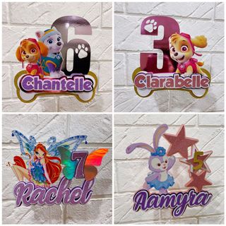 Personalised Cake / cupcake topper Collection item 1