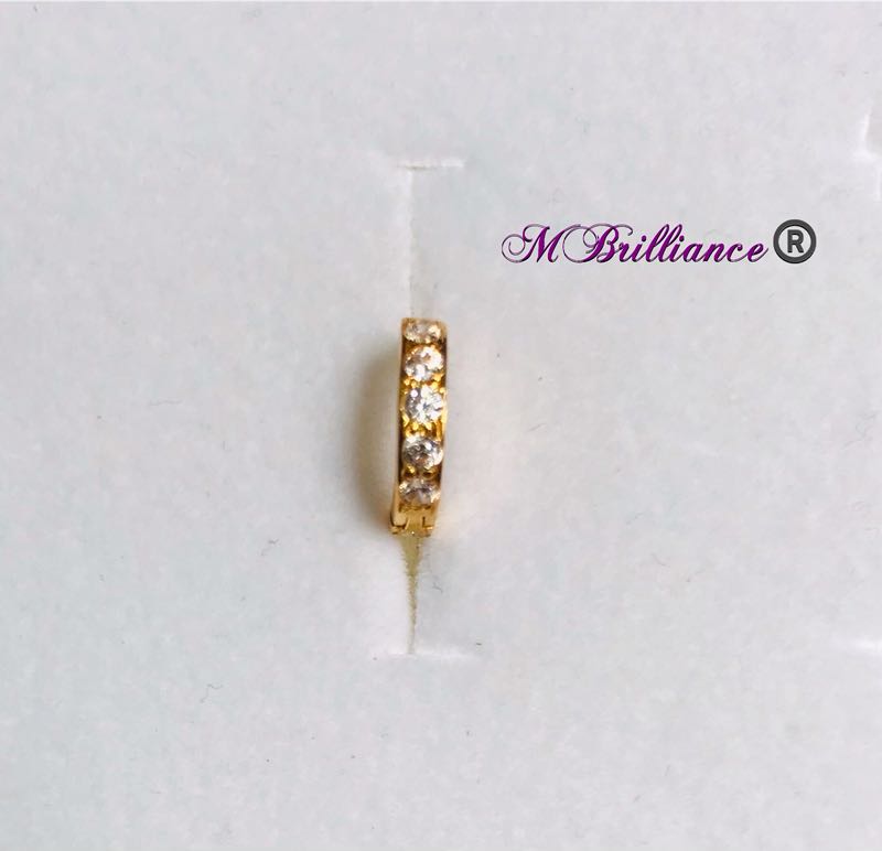 916 gold nose ring with cz stones Women s Fashion Jewelry