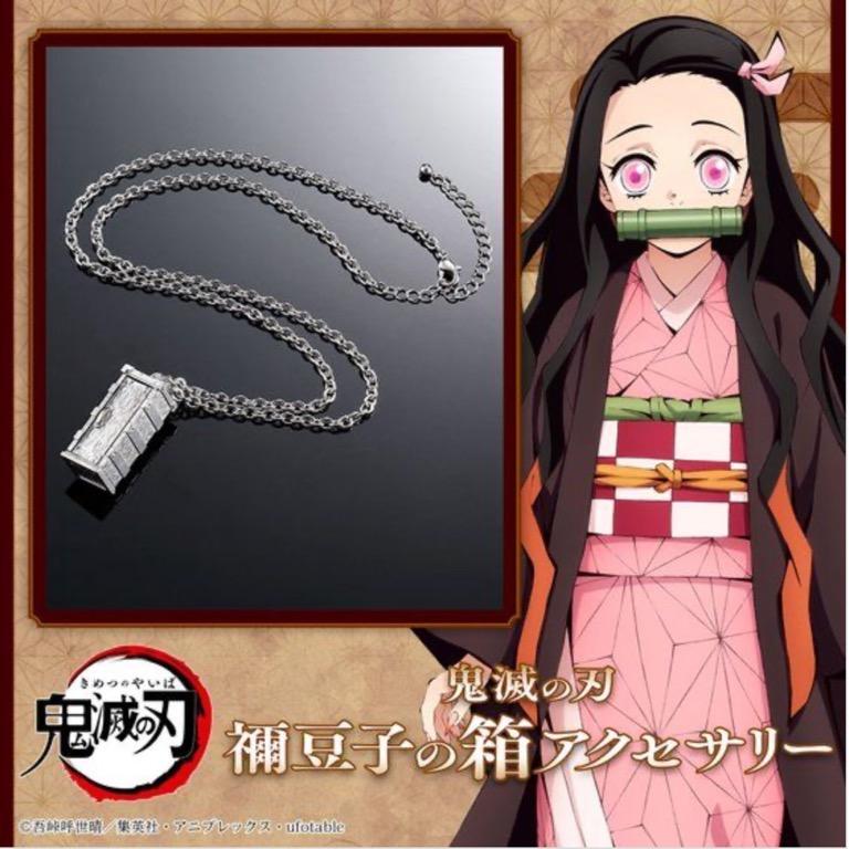 日本預訂 鬼滅之刃 竈門禰豆子木箱頸鏈木箱門可打開 女裝 飾物及配件 寶石 鑽石 水晶 Carousell