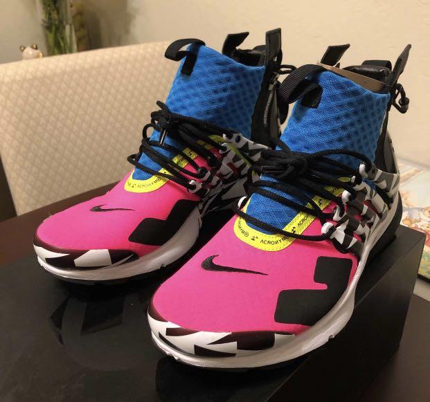 Acronym X Nike Air Presto Mid Racer Pink US 9 Men s Fashion