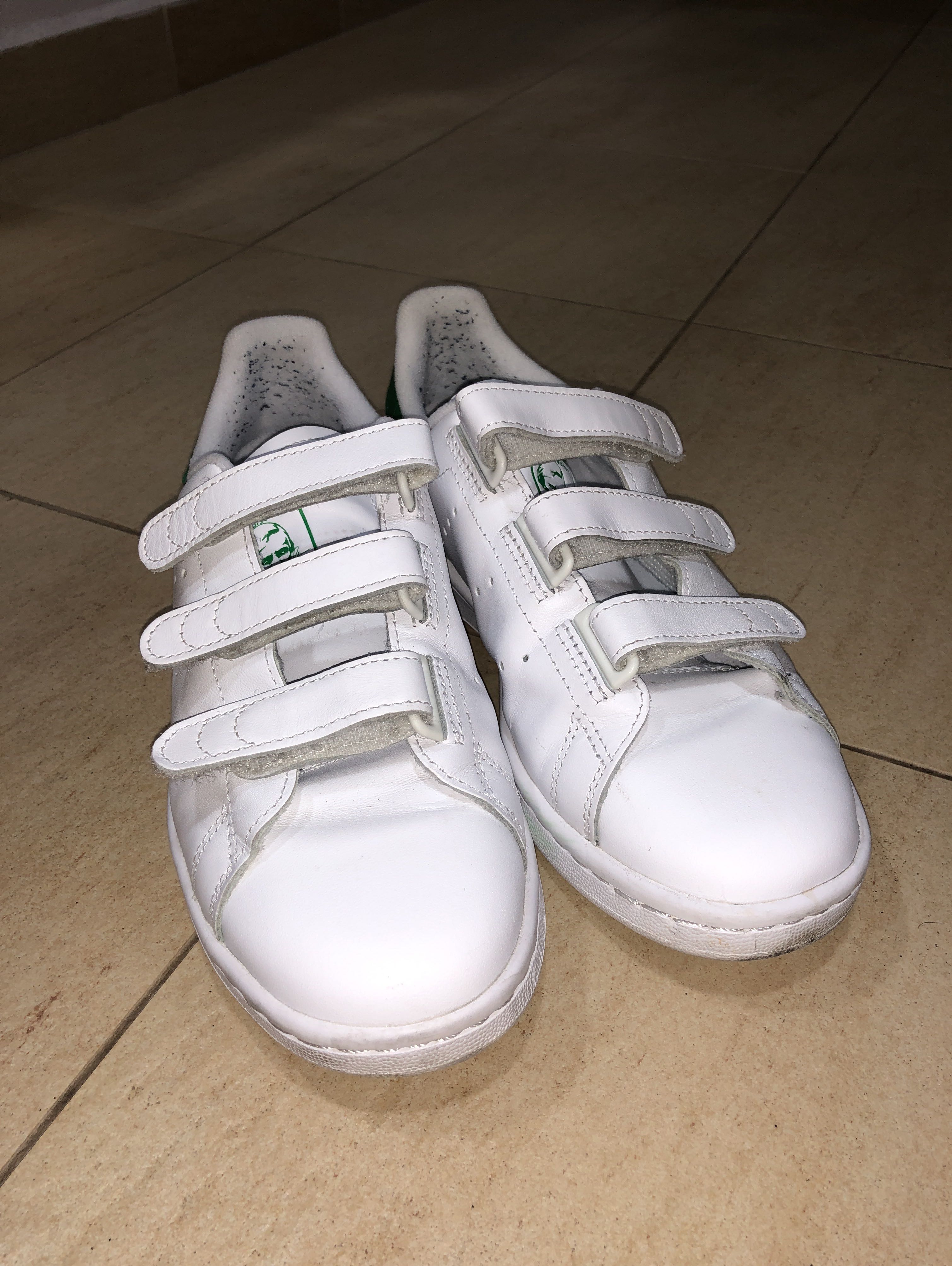 Adidas Stan Smith Velcro Green, Women's Fashion, Shoes, Sneakers on  Carousell