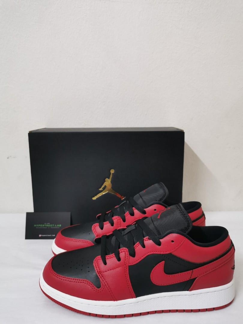 Air Jordan 1 Low Reverse Bred Gs Women S Fashion Shoes On Carousell