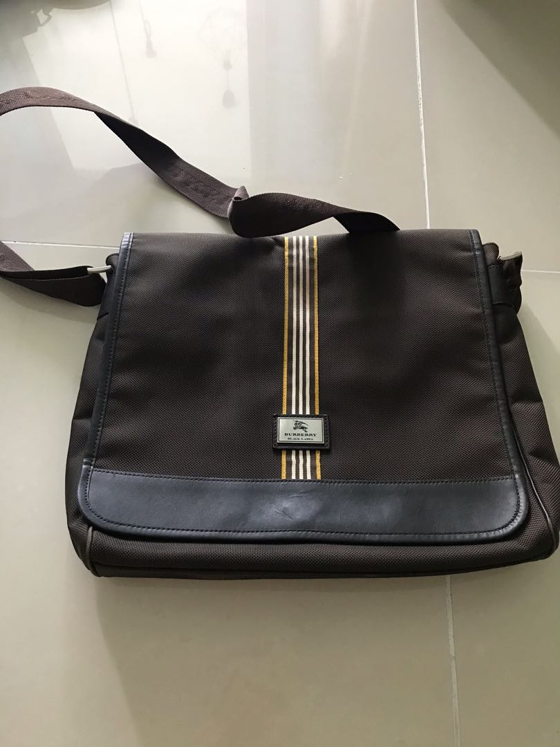 Authentic Burberry black label messenger bag, Men's Fashion, Bags