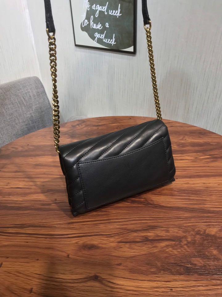 Tory Burch Kira Chevron Chain Crossbody Bag/ Wallet/Devon Sand/$348
