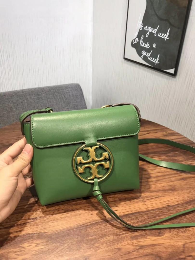 Authentic Tory Burch Miller metal in green crossbody sling bag, Luxury,  Bags & Wallets on Carousell