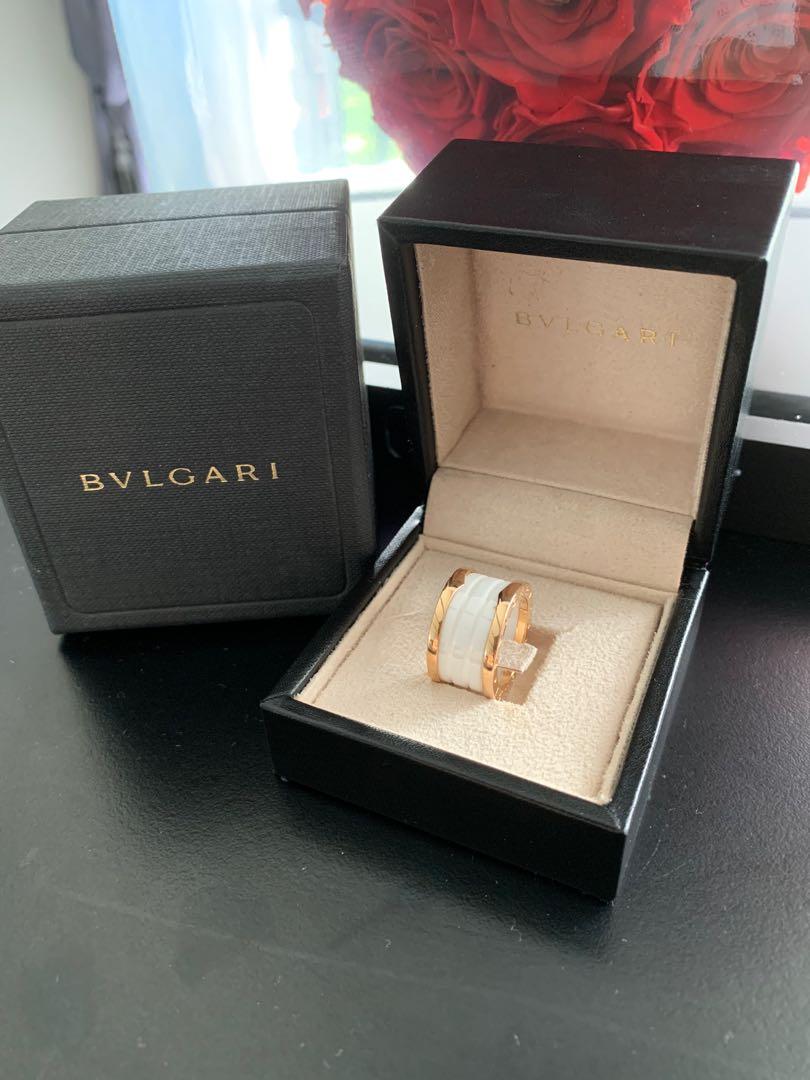 Bvlgari white ceramic on sale ring