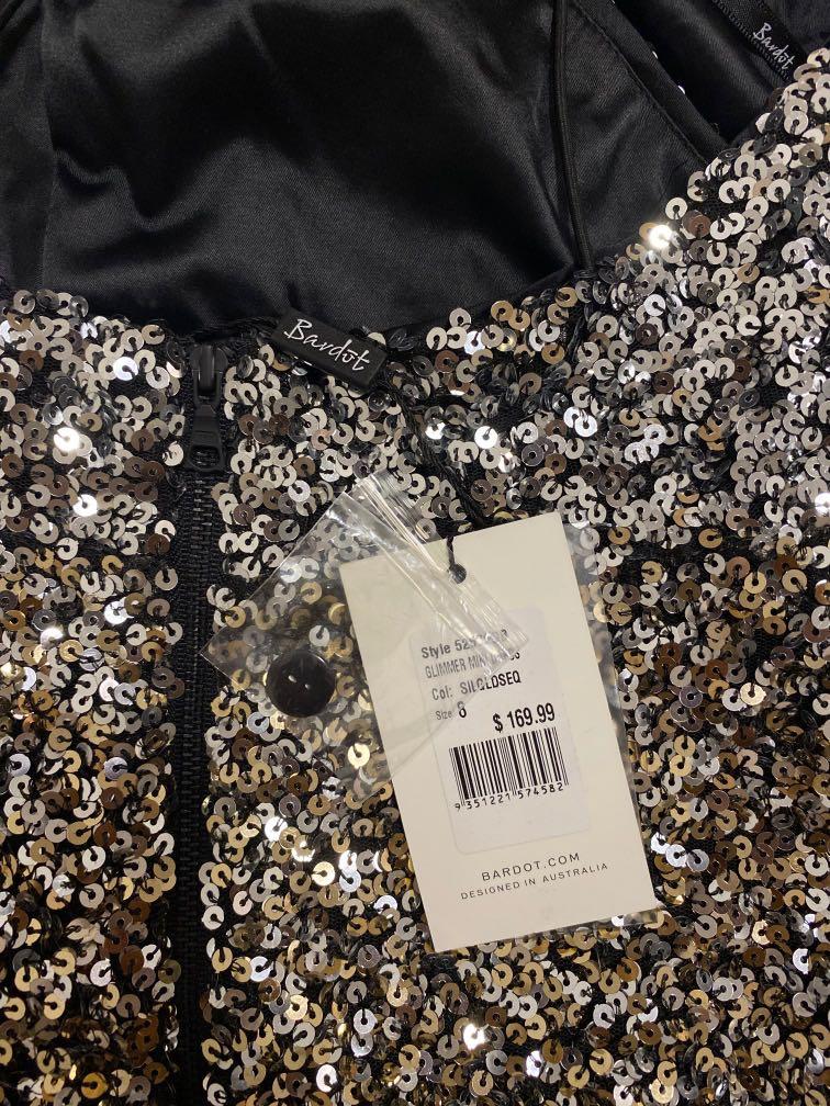 Bardot Sequin Dress, Women's Fashion, Dresses & Sets, Dresses on Carousell