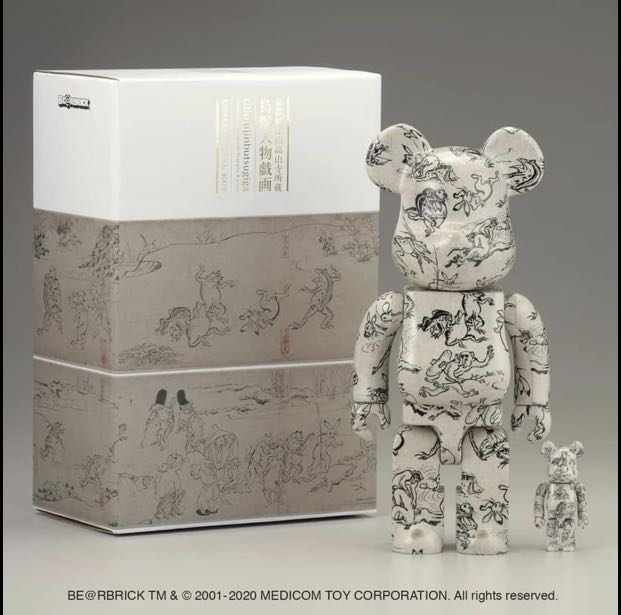 Bearbrick 400%+100% 國家級日本名畫鳥獸人物戲畫, 興趣及遊戲, 玩具 