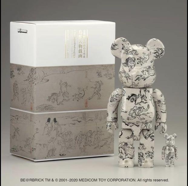 Bearbrick 400%+100% 國家級日本名畫鳥獸人物戲畫, 興趣及遊戲, 玩具