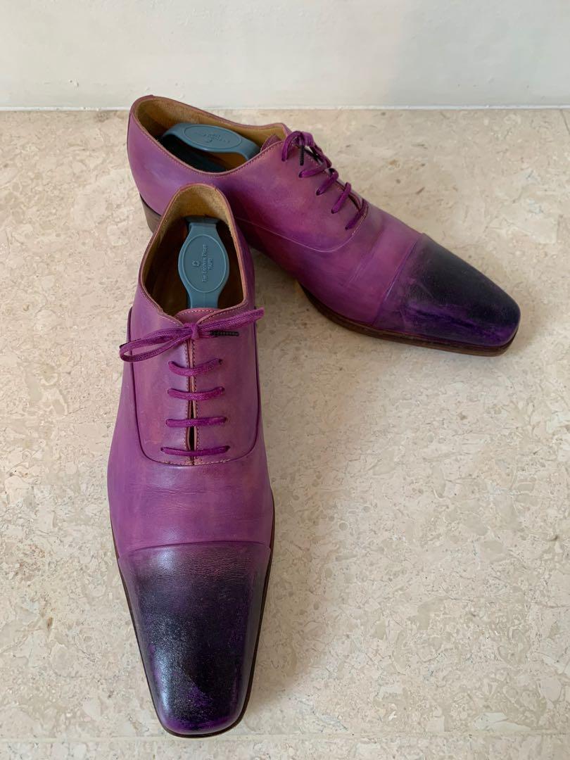 purple formal shoes