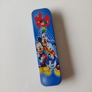 Blue Mickey & Friends Tin Pencil Case