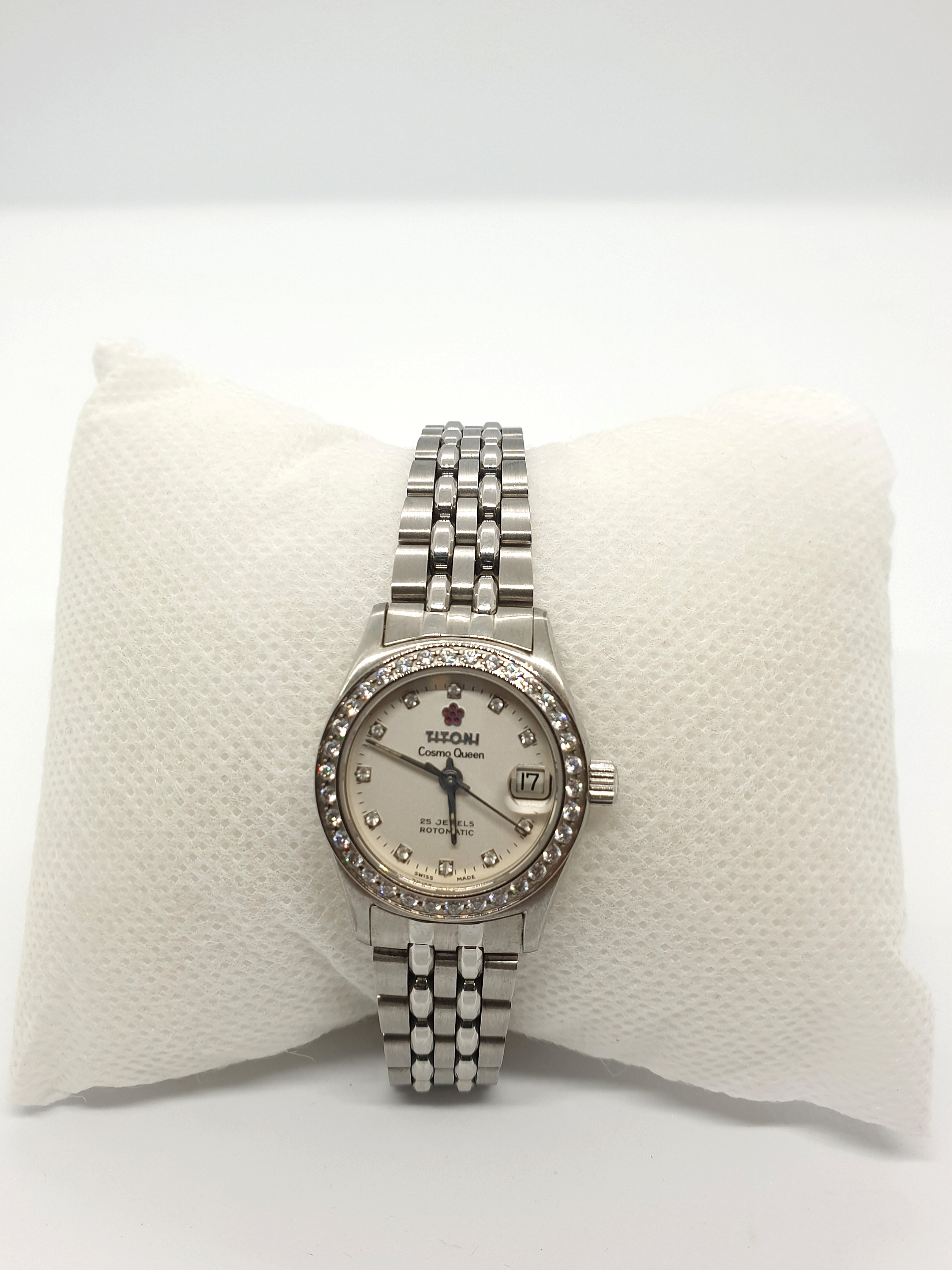 BN Titoni Cosmo Queen with Crystal Bezel Vintage Women s Watch