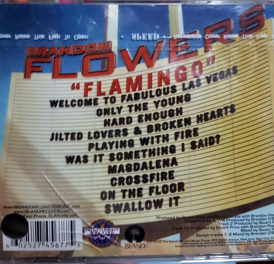 Brandon Flowers - Flamingo (The Killers) (Category: CDs & DVDs) located in Cebu City. Submitted by g_roshamboo (Listing ID 1040126249, Image 2). Description: cd* has scratches that dont affect play.