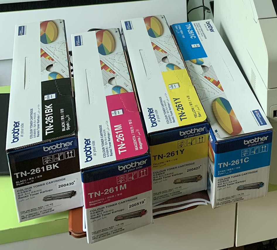 Brother Set Of Toner Tn 261bk Tn 261m Tn 261y Tn 261c Electronics Computer Parts Accessories On Carousell