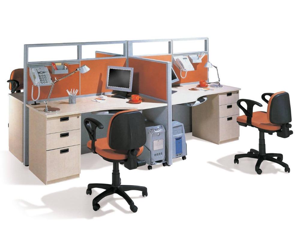 center type table office partition and mobile pedestal cabinet ...