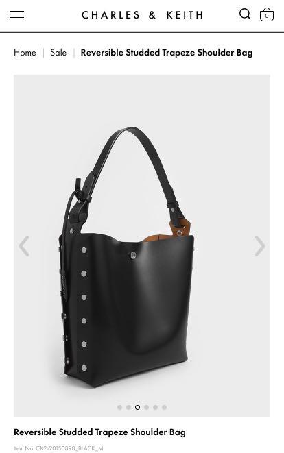 Charles and keith Reversible Studded Trapeze Shoulder Bag