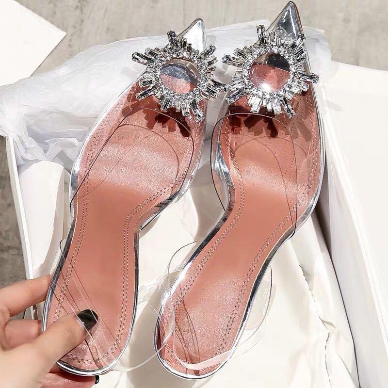 clear cinderella heels