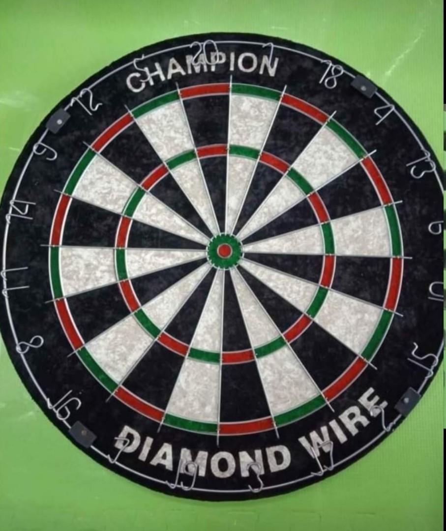 Dartboard Set (Category: Kites) located in Manila. Submitted by my_haru (Listing ID 1040153403, Image 1). Description: Available Brand New ✓ Champion w/ pin - 1,500 ✓ Robson w/ pin - 2,500 ✓ Gladiator 3 w/ pin - 3,000 ✓ Harrows with Cabinet Set - 4,500 We deliver ☑️ Item + Shipping ☑️ COD, Gcash, Bank Transfer.