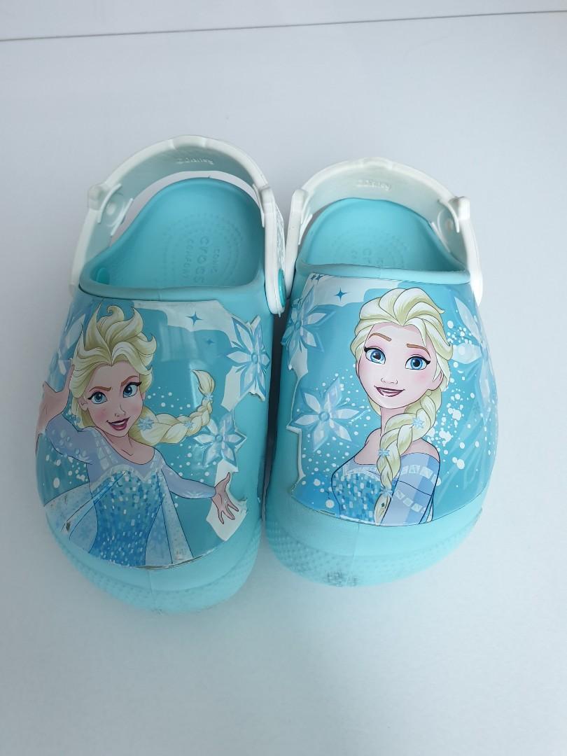 elsa crocs light up