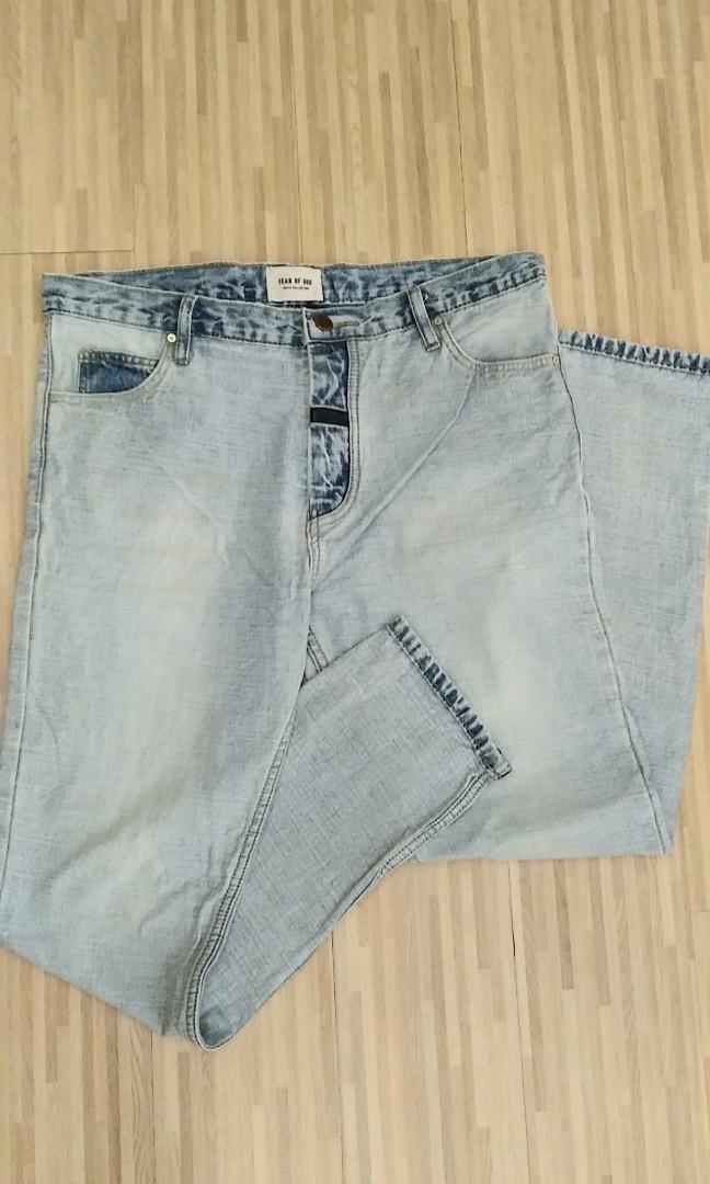 Fear of god hotsell inside out jeans