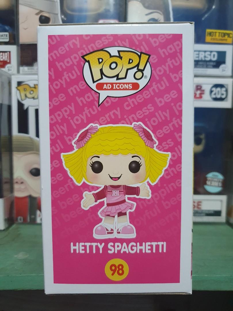 Funko Pop Hetty Spaghetti (Category: Designer & Blind Box Toys) located in Pasig City. Submitted by solark (Listing ID 1040254897, Image 2). Description: Box is near mint to mint Boss Protector included Shipping only Grab or Lalamove Metro Manila.