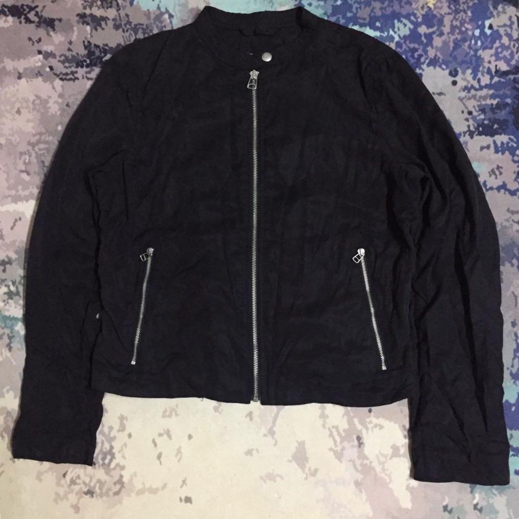 GAP Tencel Jacket Bomber Jacket For Ladies Black Authentic