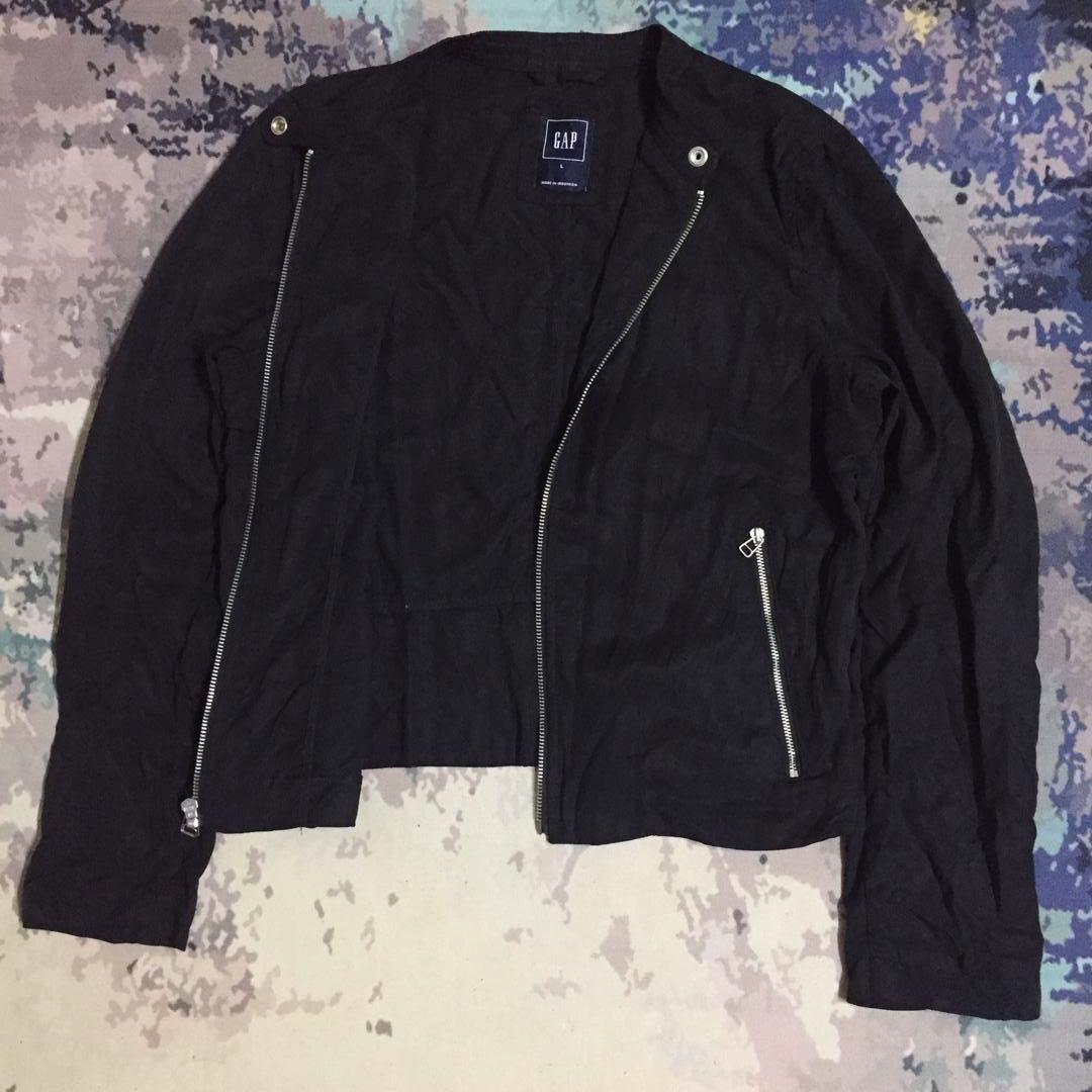 GAP Tencel Jacket Bomber Jacket For Ladies Black Authentic
