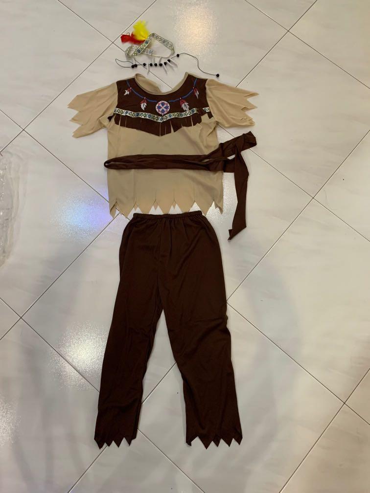 Halloween Red Indian Costume Babies Kids Boys Apparel 8 To 12 Years On Carousell