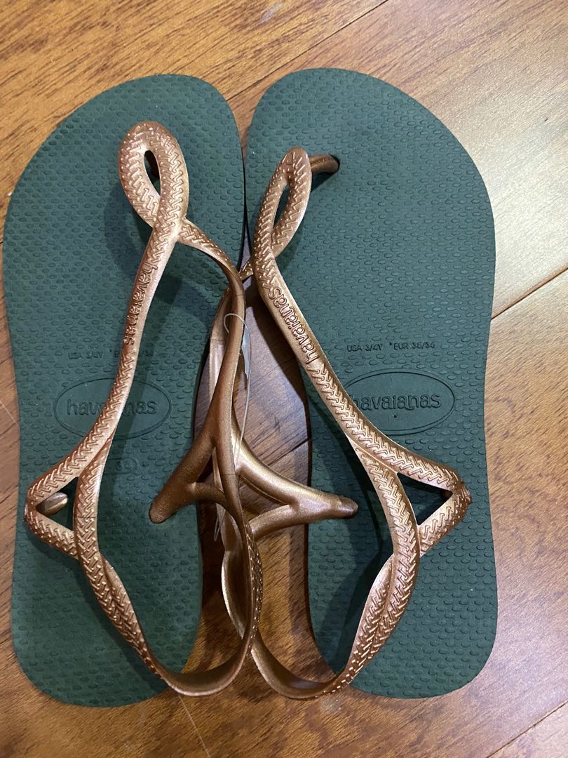 Havaianas luna sandals shop olive rose gold