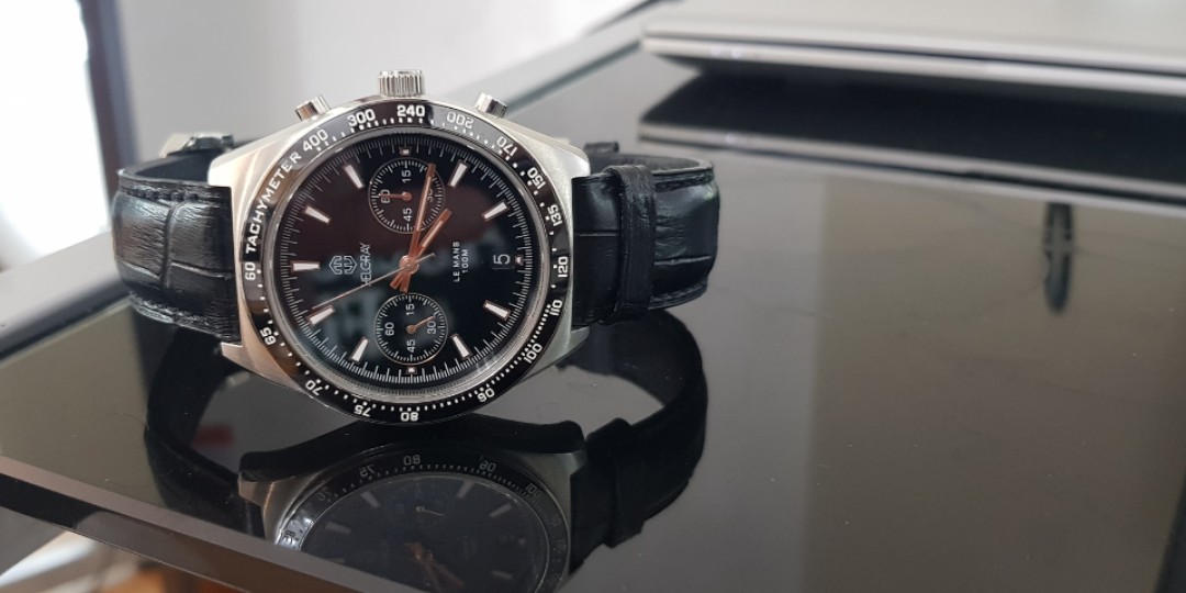Helgray Le Mans Classic Silver Racing Chronograph Luxury Watches on Carousell