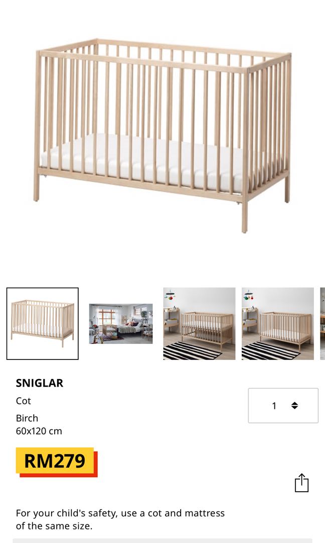 Ikea baby online cot malaysia