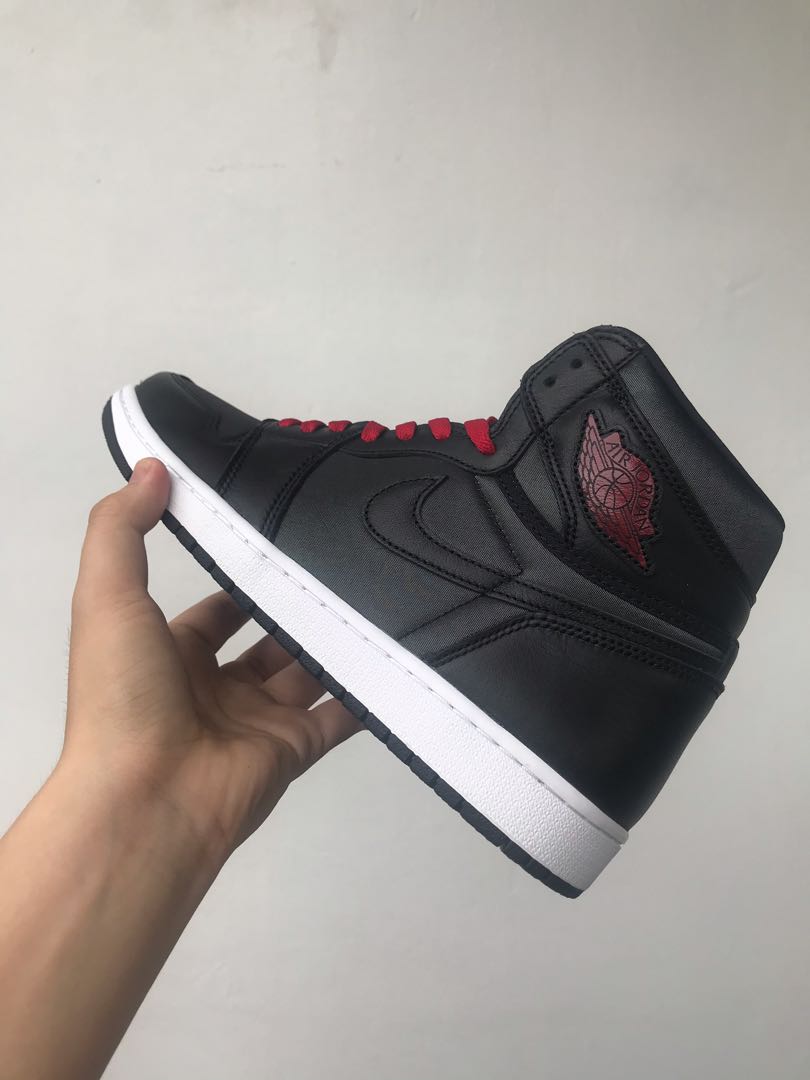 black satin sneakers