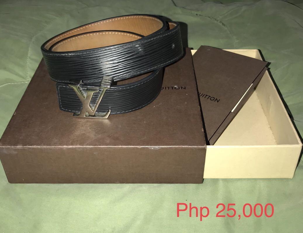 Louis Vuitton authentic (Category: Belts) located in Quezon City. Submitted by checasey (Listing ID 1040376050, Image 1). Description: Very good condition See closely picture for flaws (straches only) RFS: need funds.