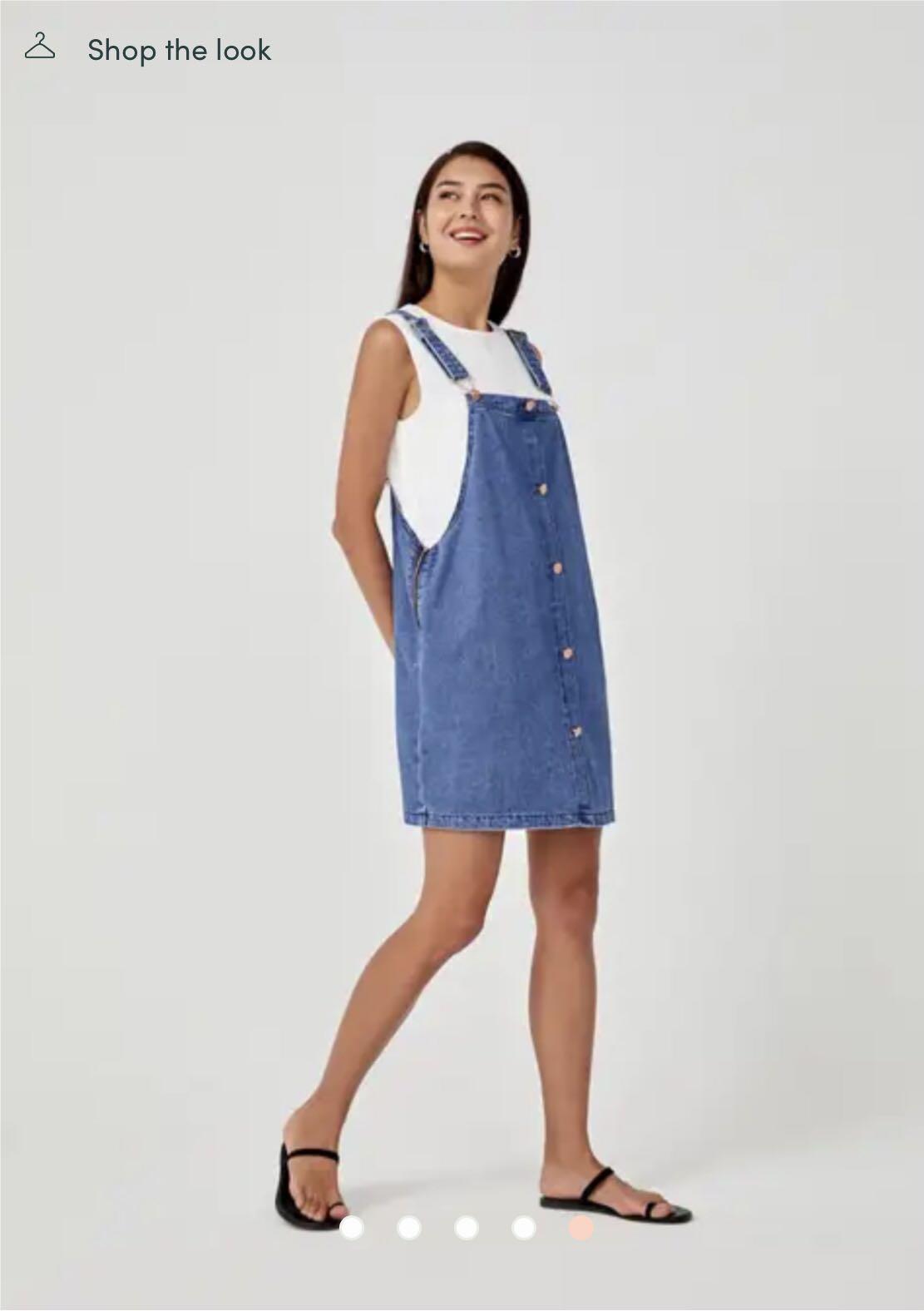 Hatch Maternity Women's THE EDIE DRESS Denim Cotton Jumper Size 2 (M/8-10)  NEW | eBay