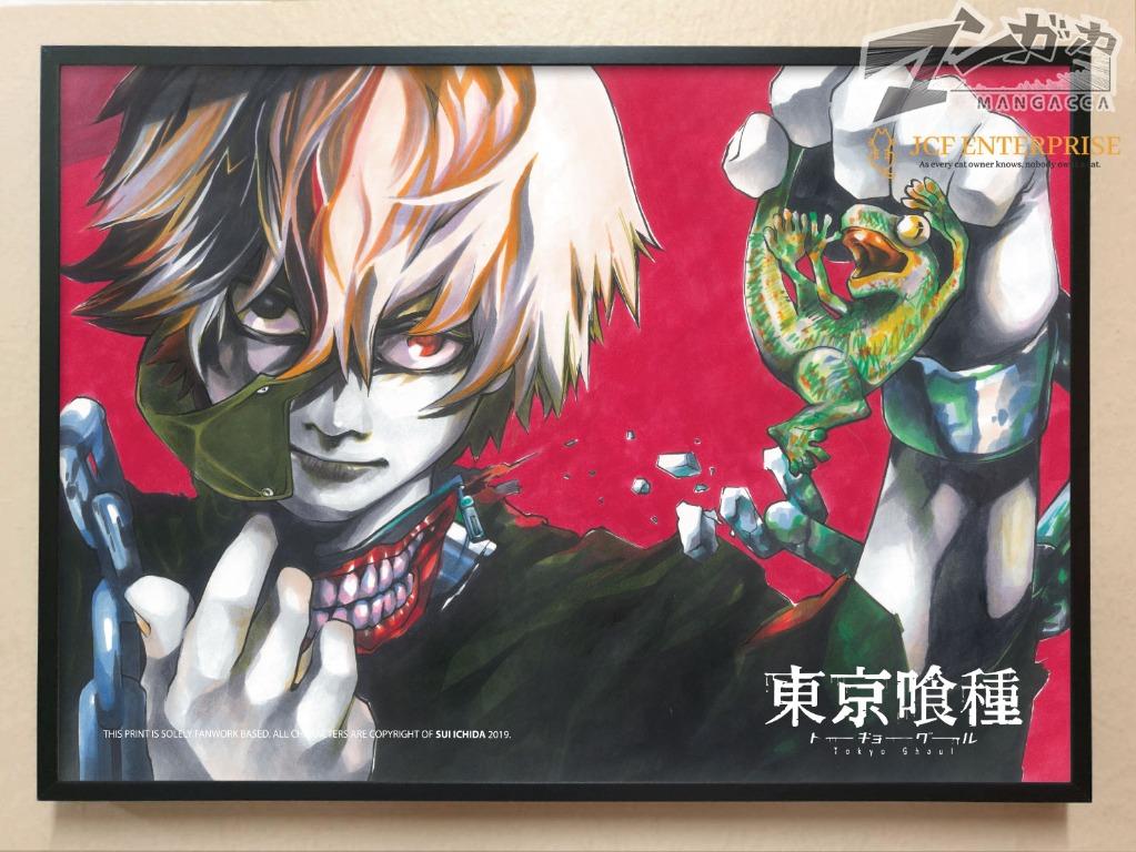 Mangacca Tokyo Ghoul Ken Kaneki Hand Drawn Gold Dust A3 Printed Poster Design Craft Artwork On Carousell