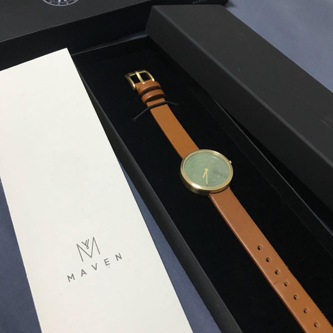 Maven Watches Dusty Olive 28mm, 名牌, 手錶- Carousell