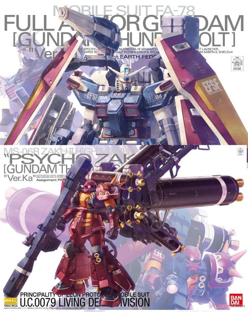 Mg Psycho Zaku Full Armor Gundam Thunderbolt Ver Ka Bundle Set Toys Games Bricks Figurines On Carousell