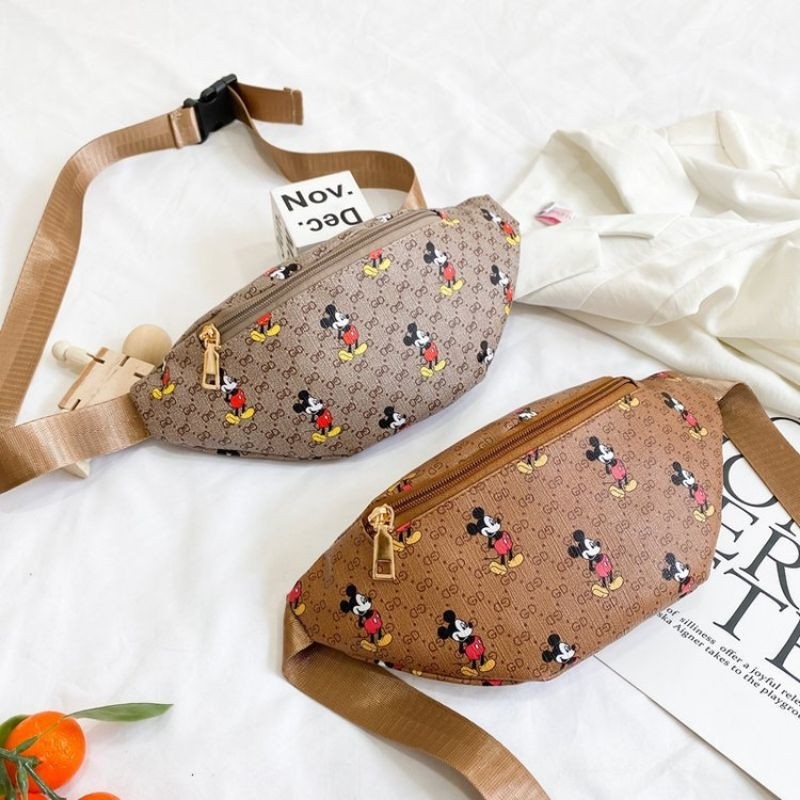 Mickey Mouse Belt Bag, Women's Fashion, Bags & Wallets, Crossbody Bags