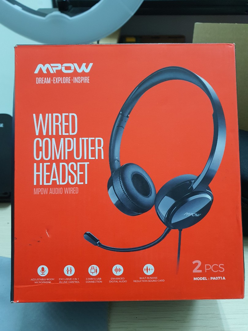 mpow wired computer headset model pa071a